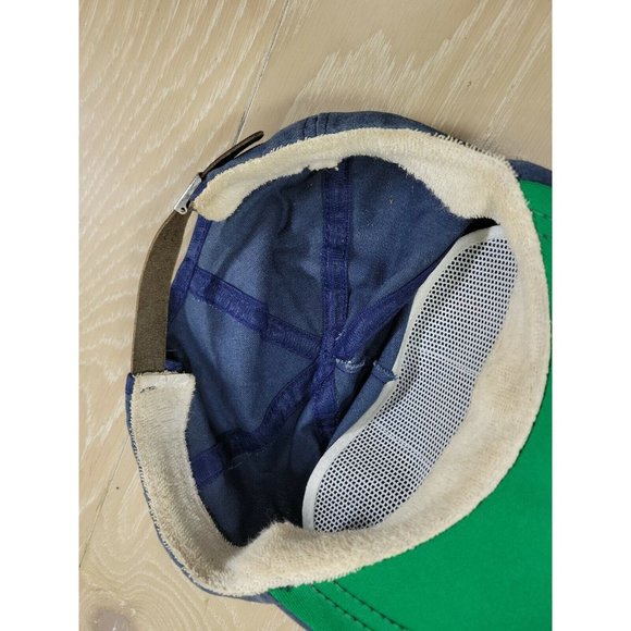 Life Member TROA Member Hat Leather Strapback Bump Front Patch Front Blue VTG - Picture 11 of 11